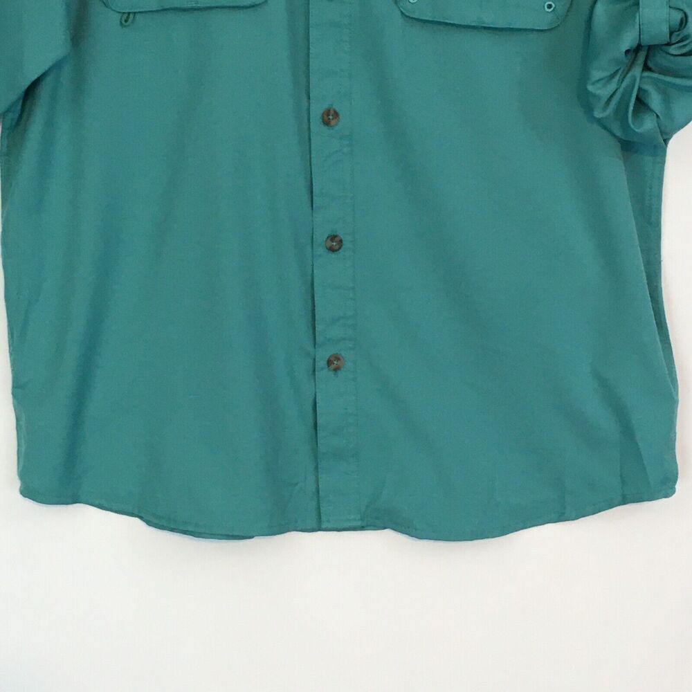 Red Head Brand Mens Green Outdoor Fishing Hiking Vented Shirt,‎ Roll Tab, sz M - Picture 3 of 11